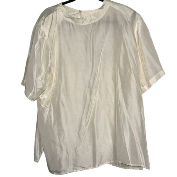 Niveau Classix Womens Silk Blouse Beige 2X - Picture 1 of 7